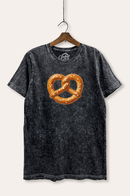 Baked Pretzel Graphic Mineral Wash Relaxed Tee