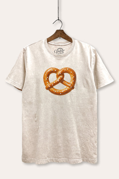 Baked Pretzel Graphic Mineral Wash Relaxed Tee