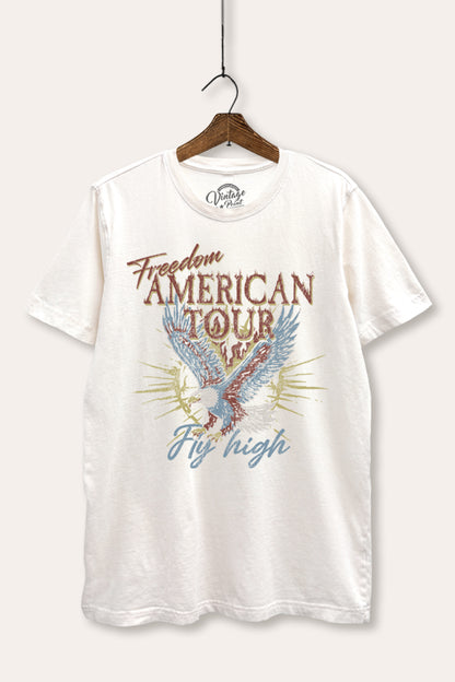 American Freedom Eagle Graphic Mineral Wash Relaxed Tee