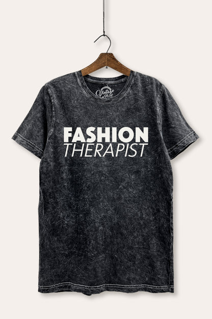 Fashion Therapist Graphic Mineral Wash Relaxed Tee