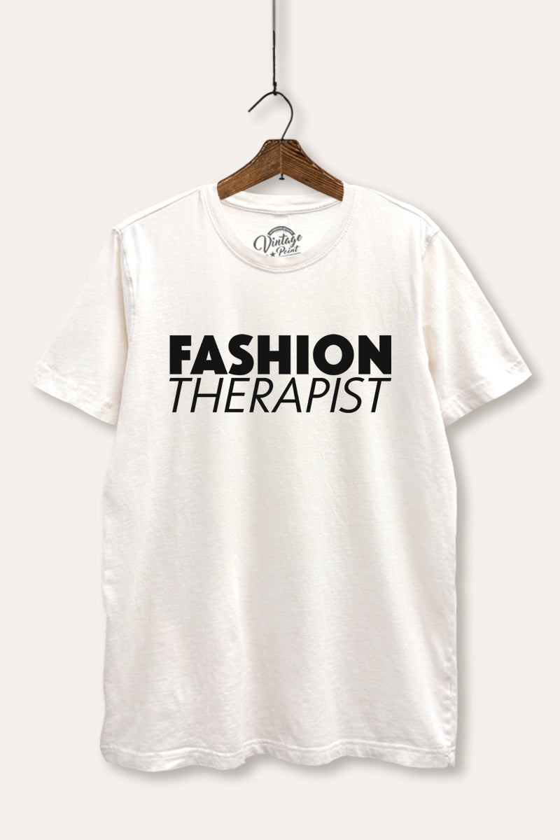 "fashion therapist" mineral wash relaxed graphic tee