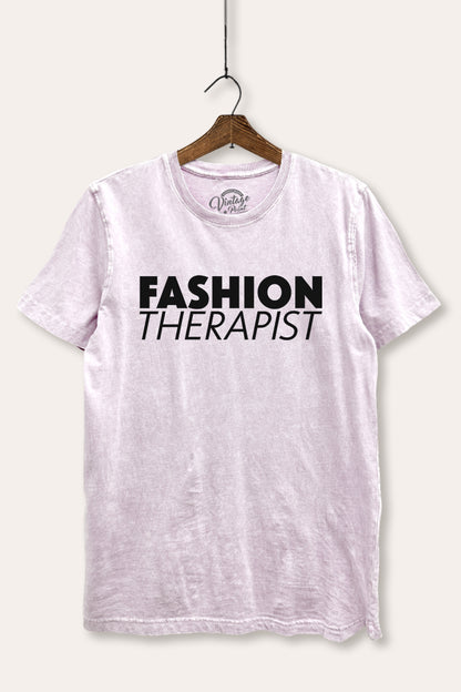 Fashion Therapist Graphic Mineral Wash Relaxed Tee