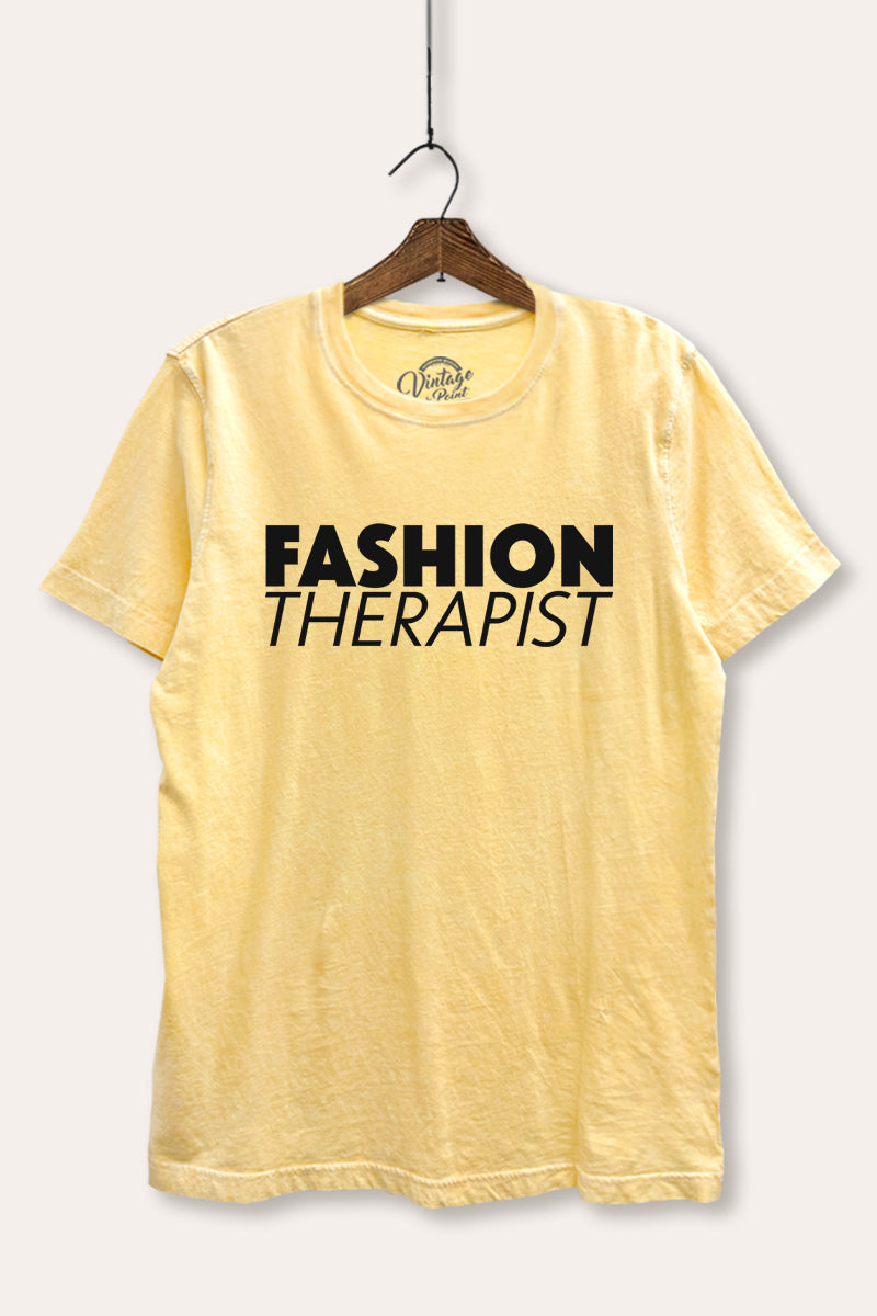 "fashion therapist" mineral wash relaxed graphic tee