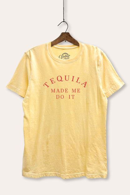 Tequila Made Me Do It Graphic Mineral Wash Relaxed Tee