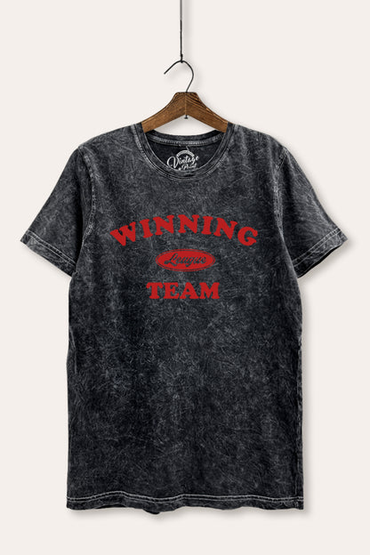 Winning Team League Sports Graphic Mineral Wash Relaxed Tee