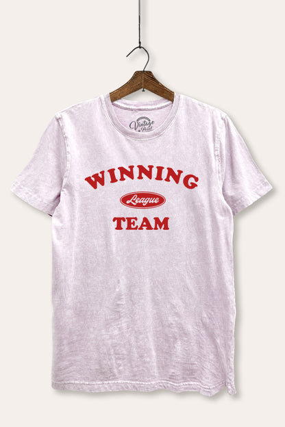 Winning Team League Sports Graphic Mineral Wash Relaxed Tee