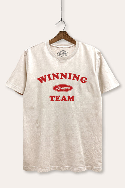Winning Team League Sports Graphic Mineral Wash Relaxed Tee