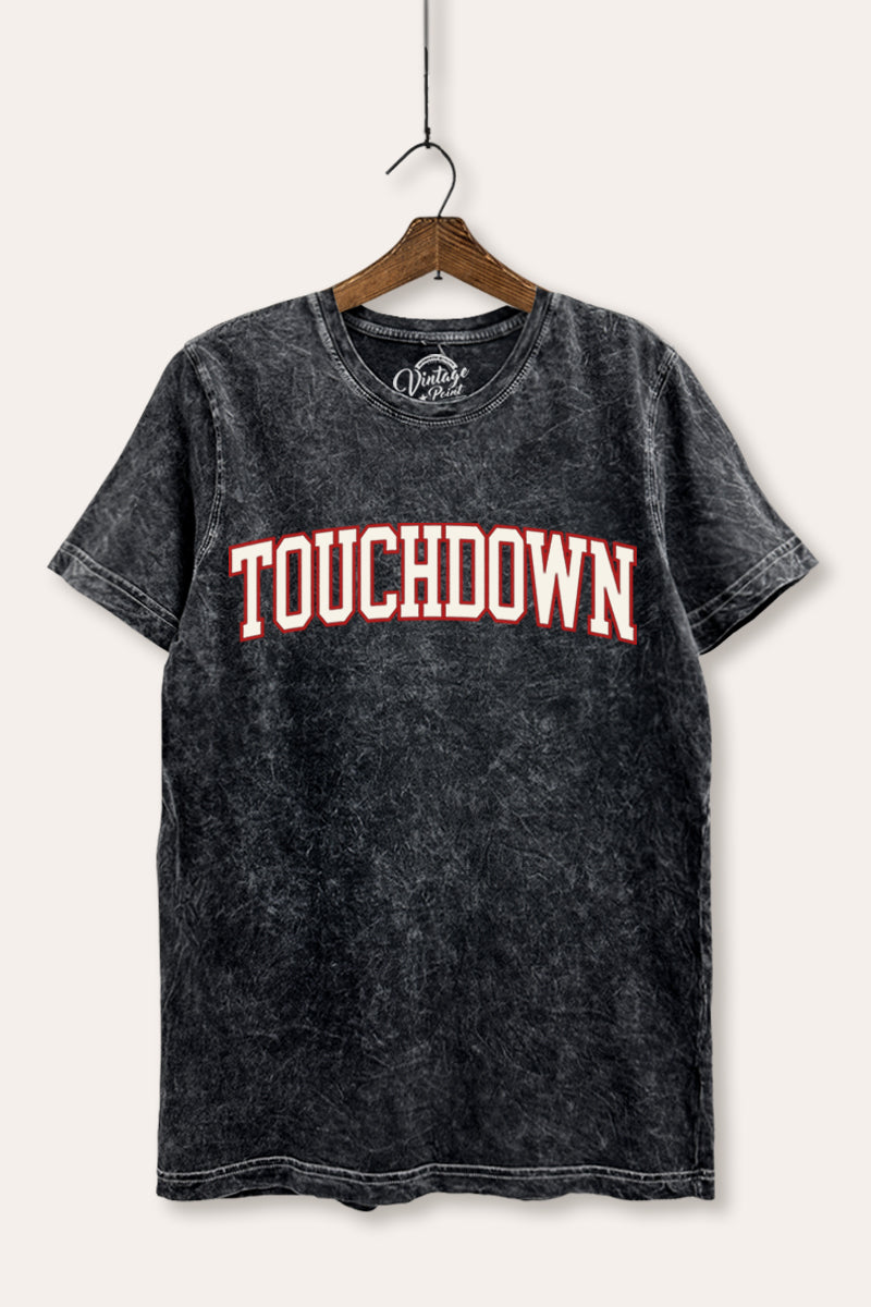 Touchdown Collegiate Sports Graphic Mineral Wash Relaxed Tee