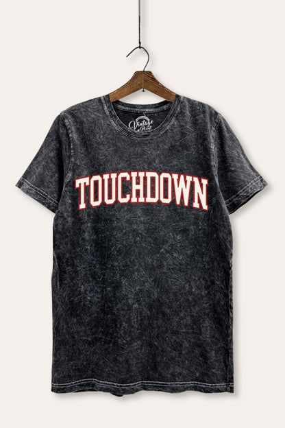 Touchdown Collegiate Sports Graphic Mineral Wash Relaxed Tee
