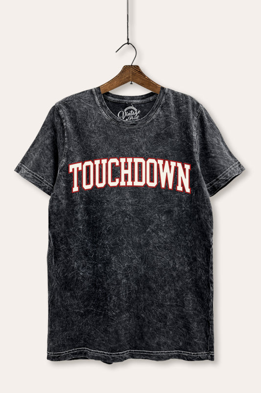 "touchdown" graphic mineral wash relaxed tee