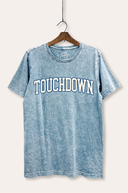 Touchdown Collegiate Sports Graphic Mineral Wash Relaxed Tee