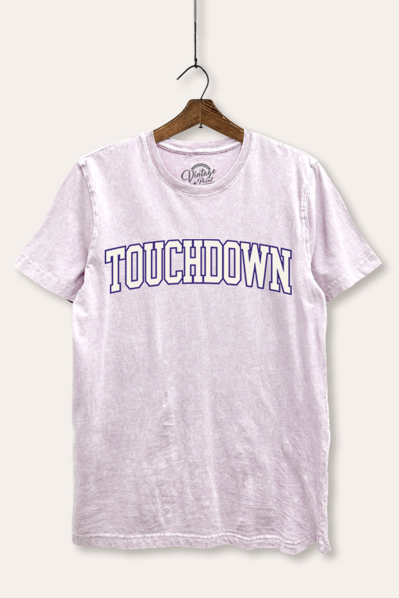Touchdown Collegiate Sports Graphic Mineral Wash Relaxed Tee