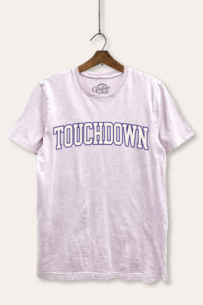 Touchdown Collegiate Sports Graphic Mineral Wash Relaxed Tee