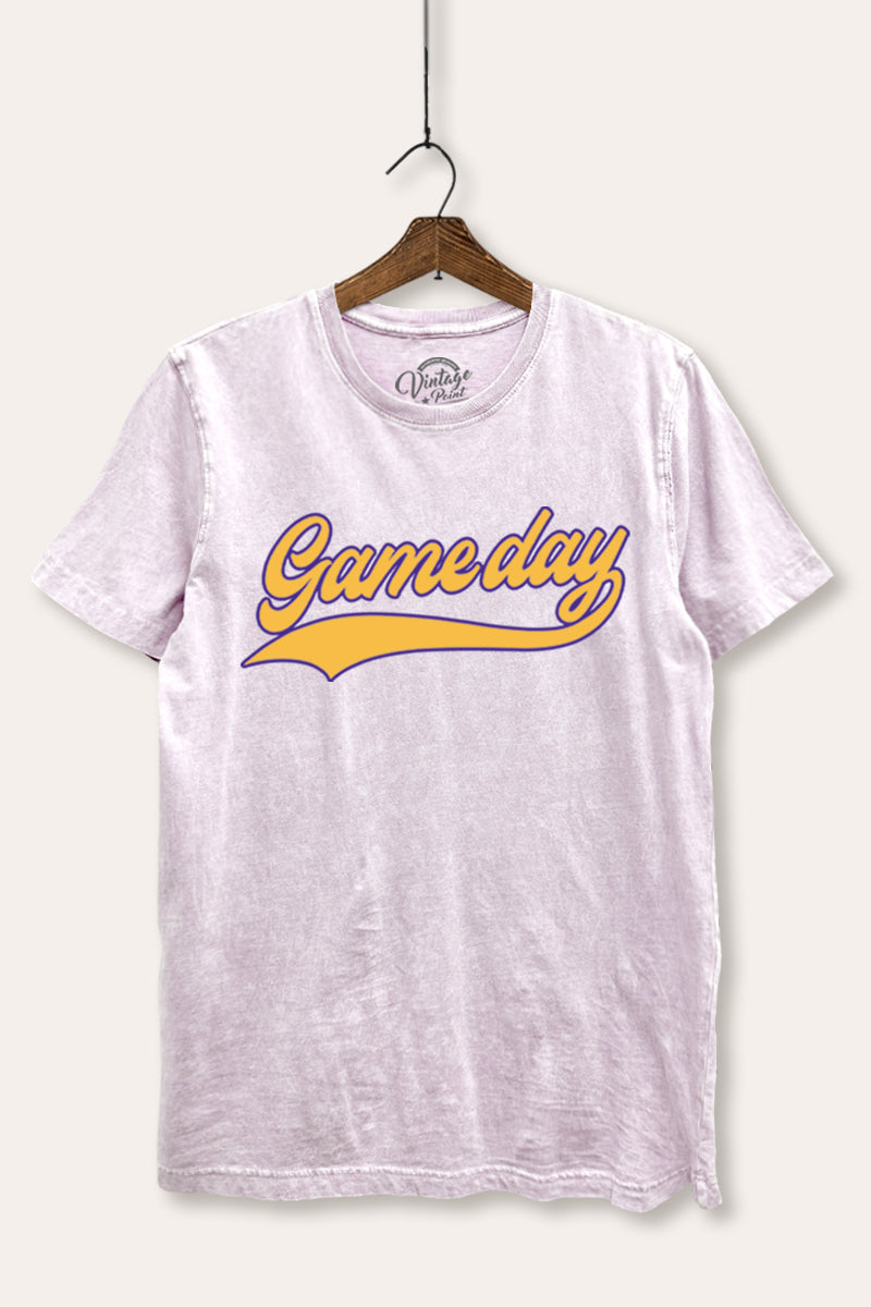 "game day" varsity graphic mineral wash relaxed tee