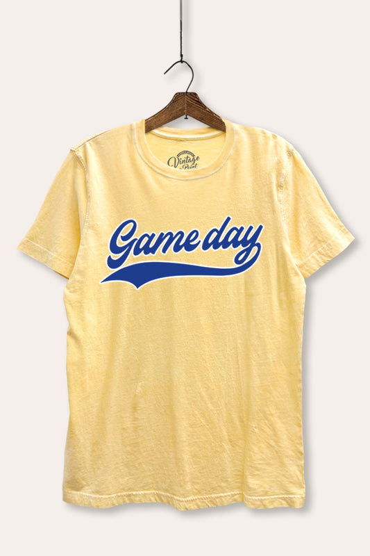 "game day" varsity graphic mineral wash relaxed tee