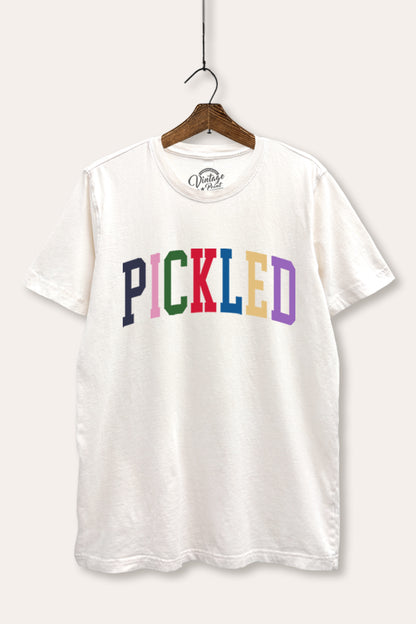 Pickled Colorful Sports Typography Mineral Wash Relaxed Tee