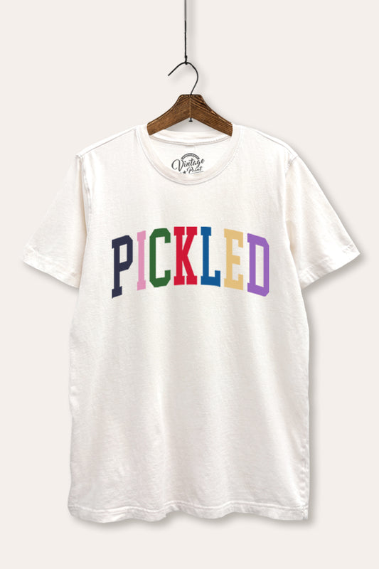 Pickled Colorful Sports Typography Mineral Wash Relaxed Tee