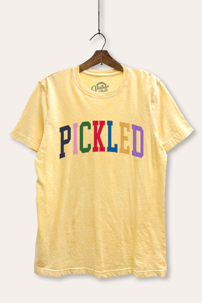 Pickled Colorful Sports Typography Mineral Wash Relaxed Tee