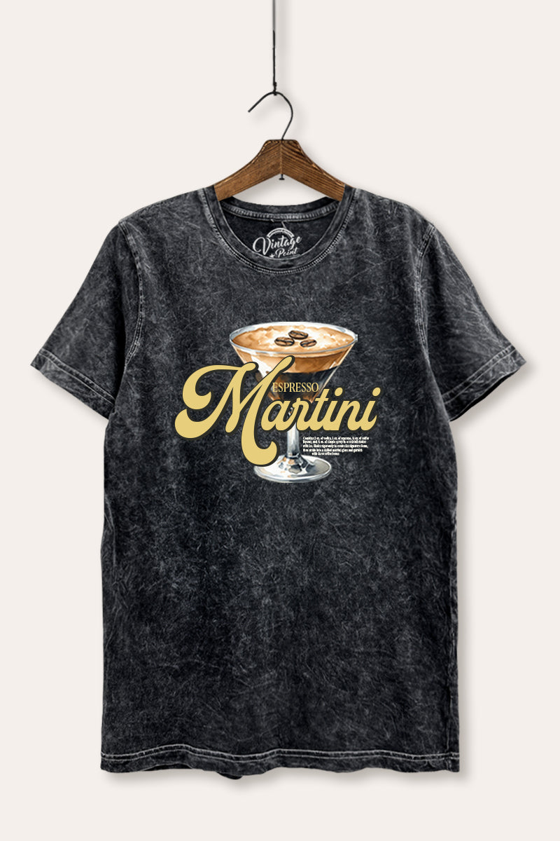 espresso martini graphic mineral wash relaxed tee