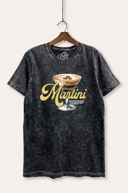 Espresso Martini Graphic Mineral Wash Relaxed Tee