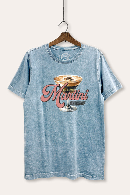 Espresso Martini Graphic Mineral Wash Relaxed Tee