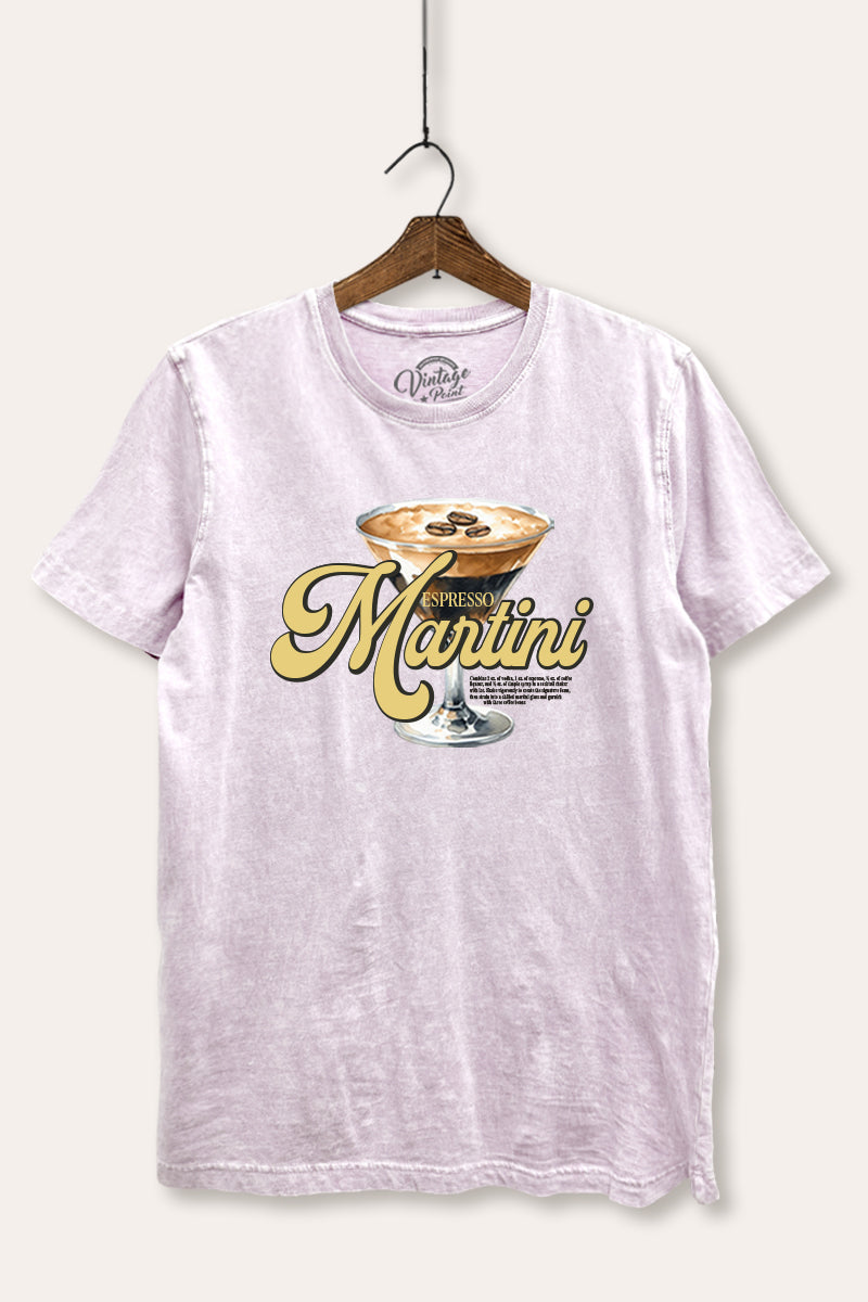 espresso martini graphic mineral wash relaxed tee