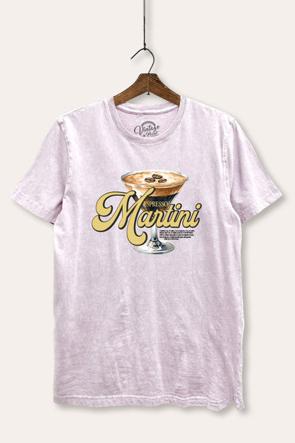 Espresso Martini Graphic Mineral Wash Relaxed Tee