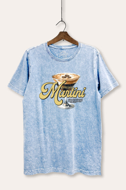 Espresso Martini Graphic Mineral Wash Relaxed Tee