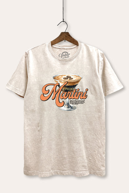 Espresso Martini Graphic Mineral Wash Relaxed Tee
