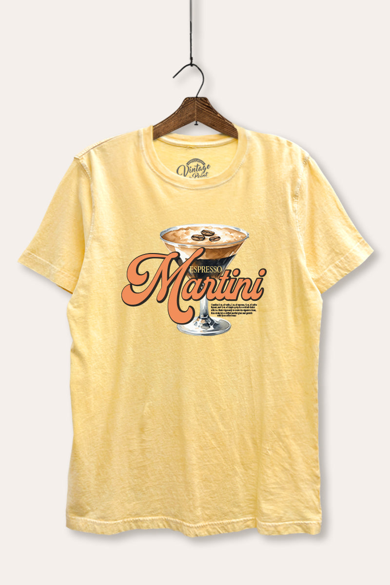 espresso martini graphic mineral wash relaxed tee