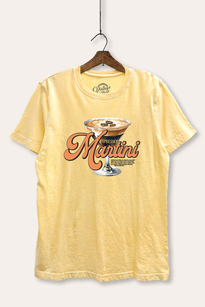 Espresso Martini Graphic Mineral Wash Relaxed Tee