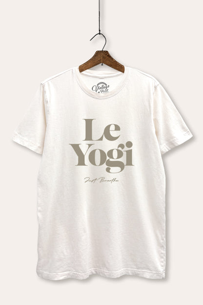 Le Yogi Just Breathe Graphic Mineral Wash Relaxed Tee