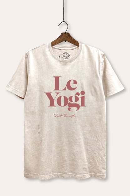 Le Yogi Just Breathe Graphic Mineral Wash Relaxed Tee