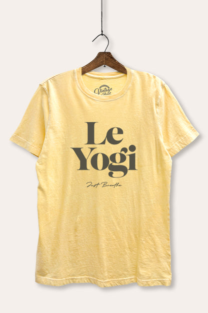 Le Yogi Just Breathe Graphic Mineral Wash Relaxed Tee