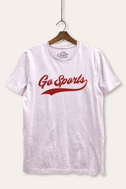 Go Sports Varsity Graphic Mineral Wash Relaxed Tee
