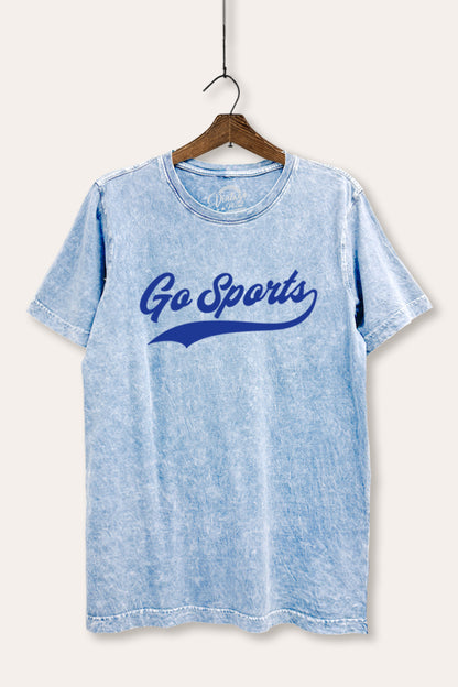 Go Sports Varsity Graphic Mineral Wash Relaxed Tee