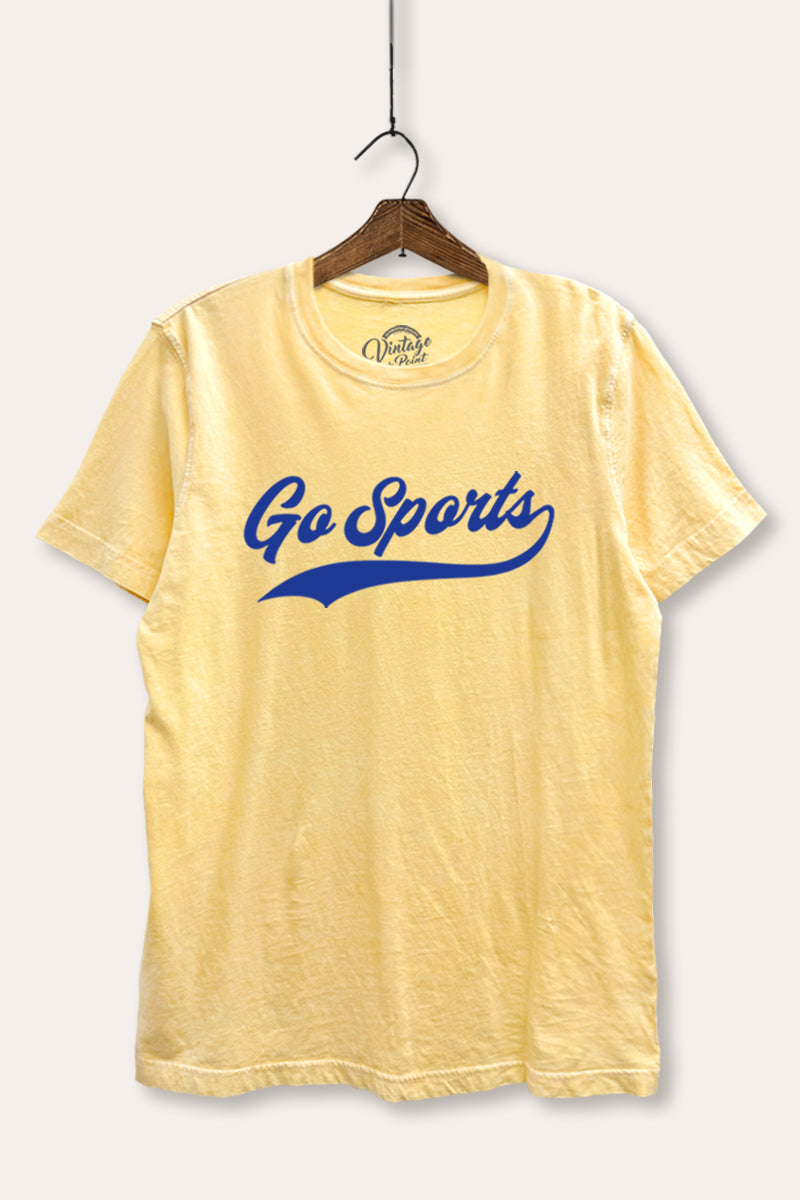 Go Sports Varsity Graphic Mineral Wash Relaxed Tee