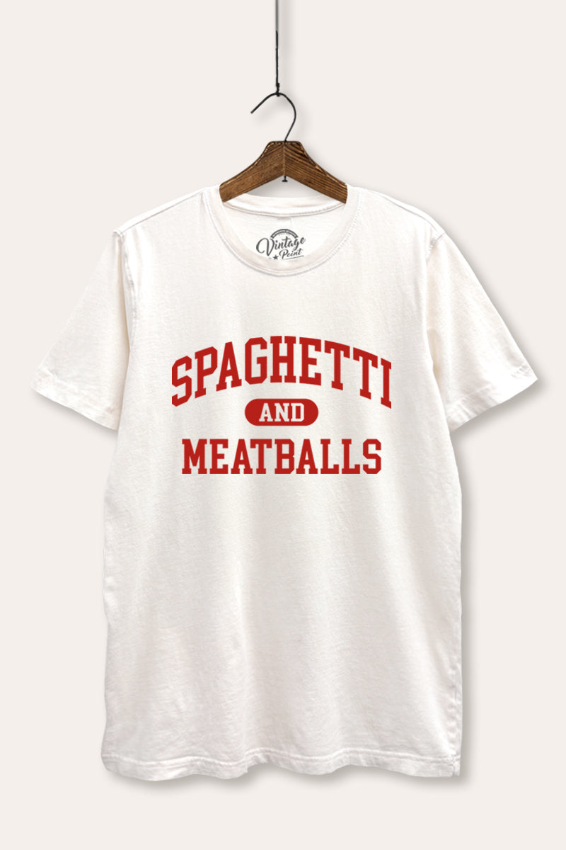 Spaghetti & Meatballs Graphic Mineral Wash Relaxed Tee