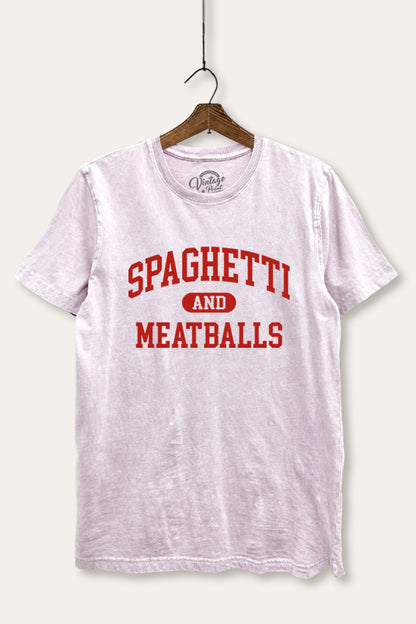 Spaghetti & Meatballs Graphic Mineral Wash Relaxed Tee