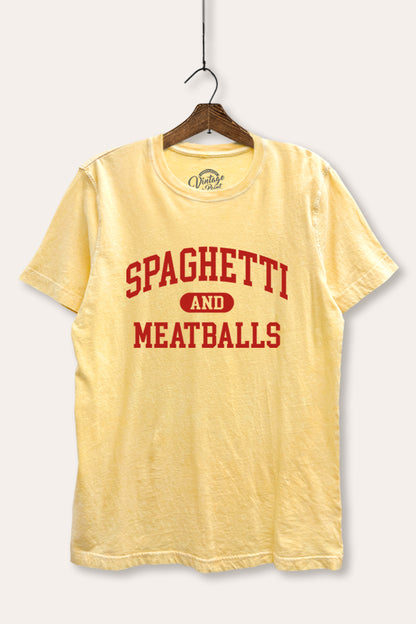 Spaghetti & Meatballs Graphic Mineral Wash Relaxed Tee