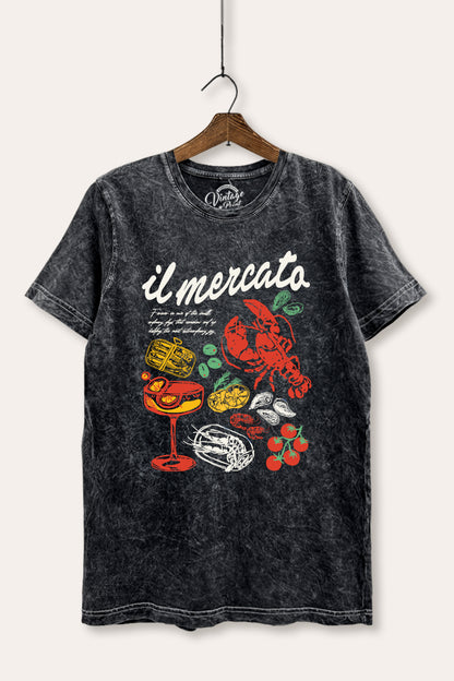 The Market Lobster Coastal Graphic Mineral Wash Relaxed Tee