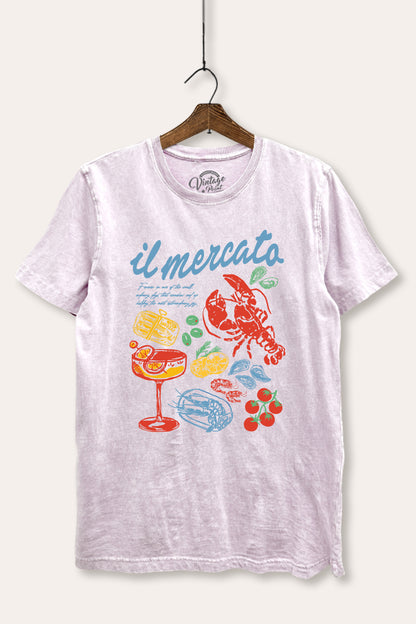 The Market Lobster Coastal Graphic Mineral Wash Relaxed Tee