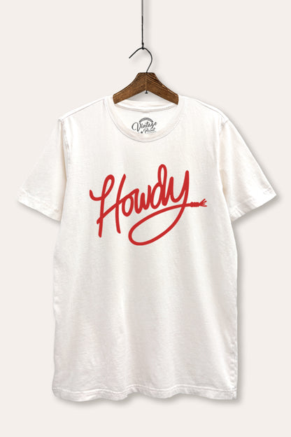 "howdy" graphic mineral wash relaxed tee