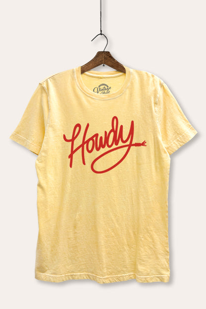 "howdy" graphic mineral wash relaxed tee