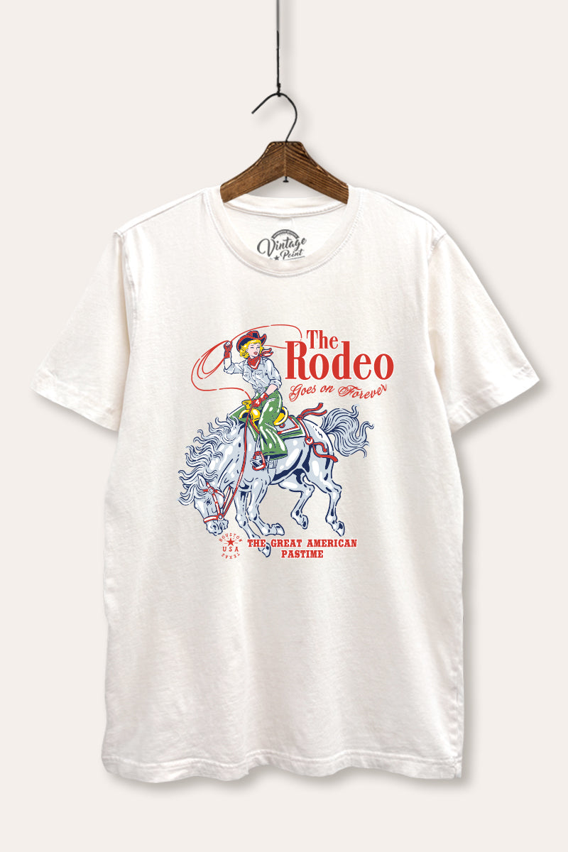 The Rodeo American Pastime Graphic Mineral Wash Relaxed Tee