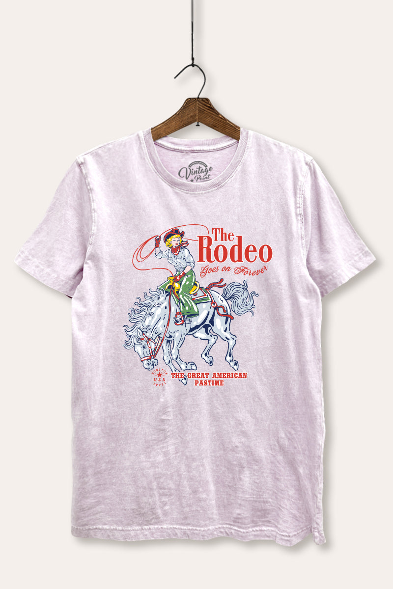 The Rodeo American Pastime Graphic Mineral Wash Relaxed Tee