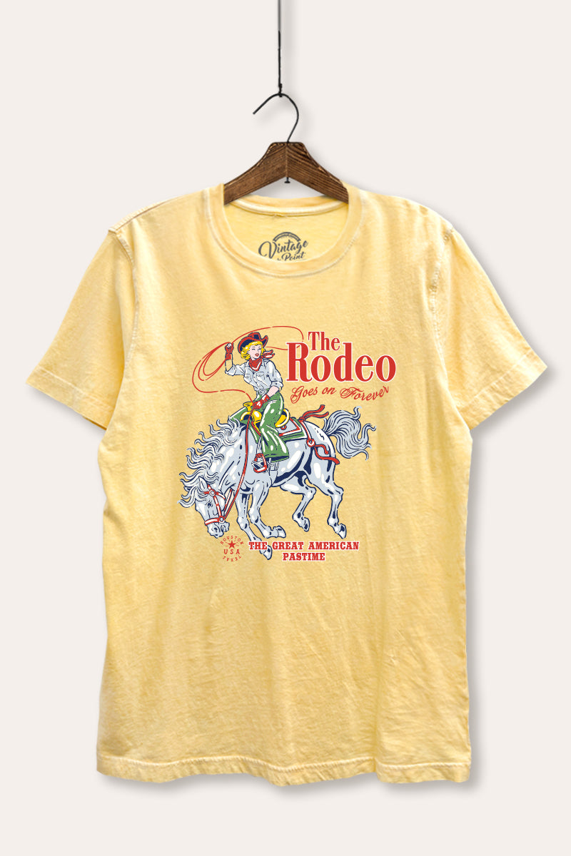 The Rodeo American Pastime Graphic Mineral Wash Relaxed Tee