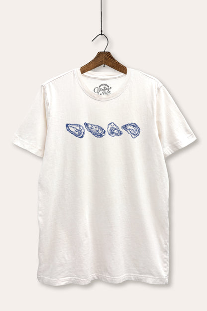 Oyster Coastal Graphic Mineral Wash Relaxed Tee