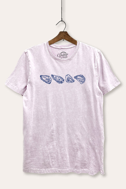 Oyster Coastal Graphic Mineral Wash Relaxed Tee