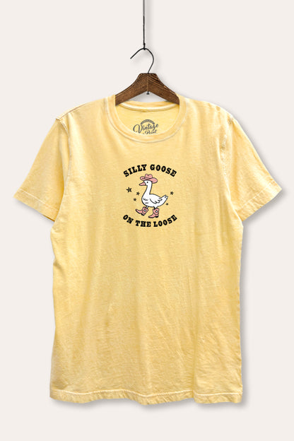 Silly Goose Western Graphic Mineral Wash Relaxed Tee